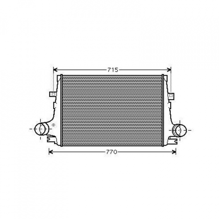 INTERCOOLER ALFA ROMEO SPIDER 2006-> Radiator intercooler 1,8 TBi - 1,9 - - 2,4 JTDM (60x41) PIESA NOUA ANI 2006 2007 2008 2009 2010