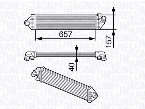 Intercooler AUDI A6 4G2 C7 4GC MAGNETI MARELLI 351319202050