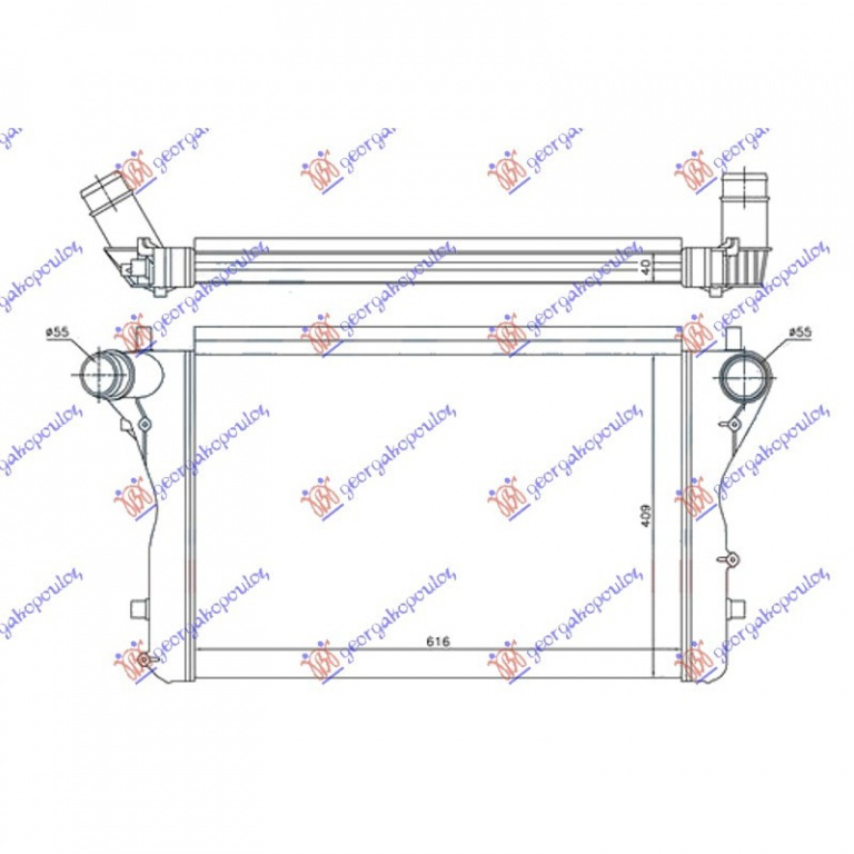 INTERCOOLER AUDI TT 2006->2014 Radiator intercooler 2.0 S3 toate aluminiu PIESA NOUA ANI 2006 2007 2008 2009 2010 2011 2012 2013 2014