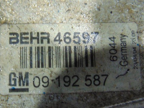 Intercooler avand codul original -09192587- pentru Opel Zafira A 2003