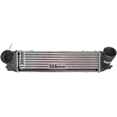 Intercooler BMW 1 Cabriolet E88 2007->2013, 1 Coupe E82 2007->2012 pentru 135 i, perioada 2007 2008 2009 2010 2011 2012 2013 PIESA NOUA grosime mm 105, latime fagure mm 128, lungime fagure mm 510,