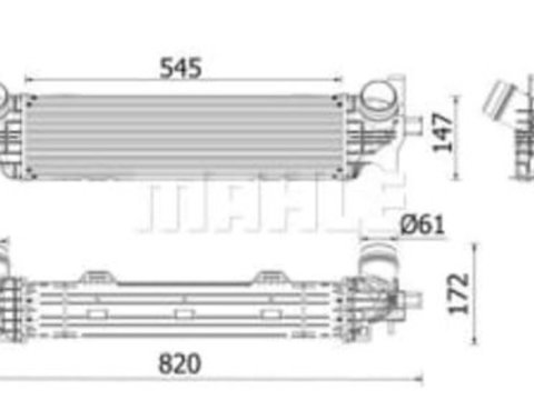 Intercooler BMW 5 (G30, F90), 5 (G31), 6 GRAN TURISMO (G32), 7 (G11, G12) 2.0-3.0DH 07.15-