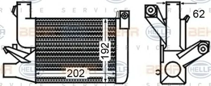 Intercooler BMW 5 Touring E39 HELLA 8ML376776141