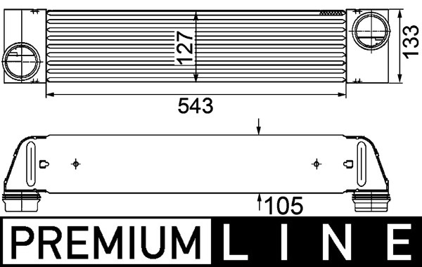 INTERCOOLER ~ BMW 6 (E63) 635 d 286cp 2007 2008 2009 2010 ~ CI 193 000P ~ MAHLE