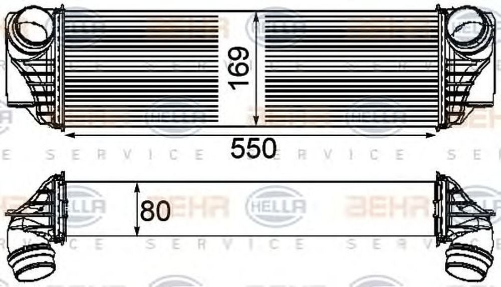 Intercooler BMW 7 F01 F02 F03 F04 HELLA 8ML 376 746-421
