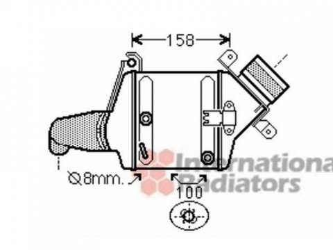 INTERCOOLER BMW SERIE 5 F10 2010->2015 Radiator intercooler 4,0 - 4,4 benzina (130x144x dreapta PIESA NOUA ANI 2010 2011 2012 2013 2014 2015 2016