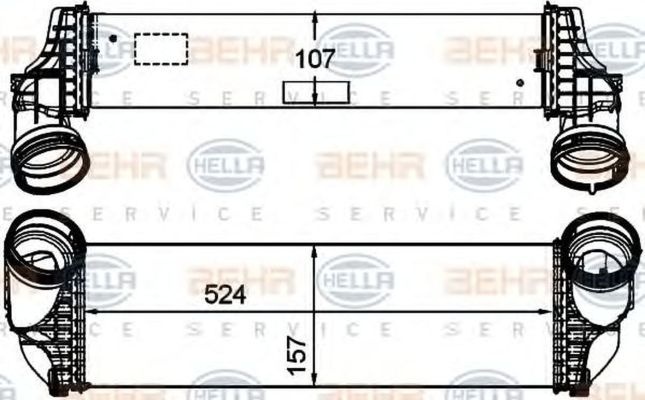 Intercooler BMW X6 F16 F86 HELLA 8ML376746261