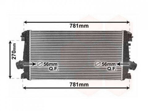 INTERCOOLER CHEVROLET ORLANDO 2011-> Radiator intercooler 1,7 - 2,0CDTi (66x36x30) PIESA NOUA ANI 2011 2012 2013 2014 2015 2016