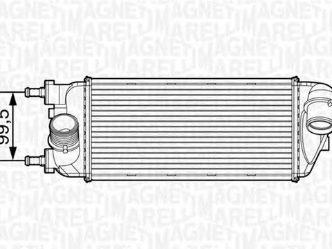 Intercooler CHRYSLER 300 C Touring LX MAGNETI MARELLI 351319201500