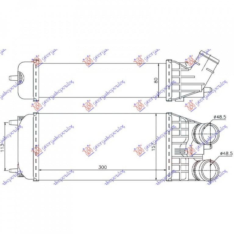INTERCOOLER CITROEN C3 Aer CROSS 2017-> Radiator intercooler 1.2THP/1.4-1.6HDI/albastru manuala /automata PIESA NOUA ANI 2017 2018 2019