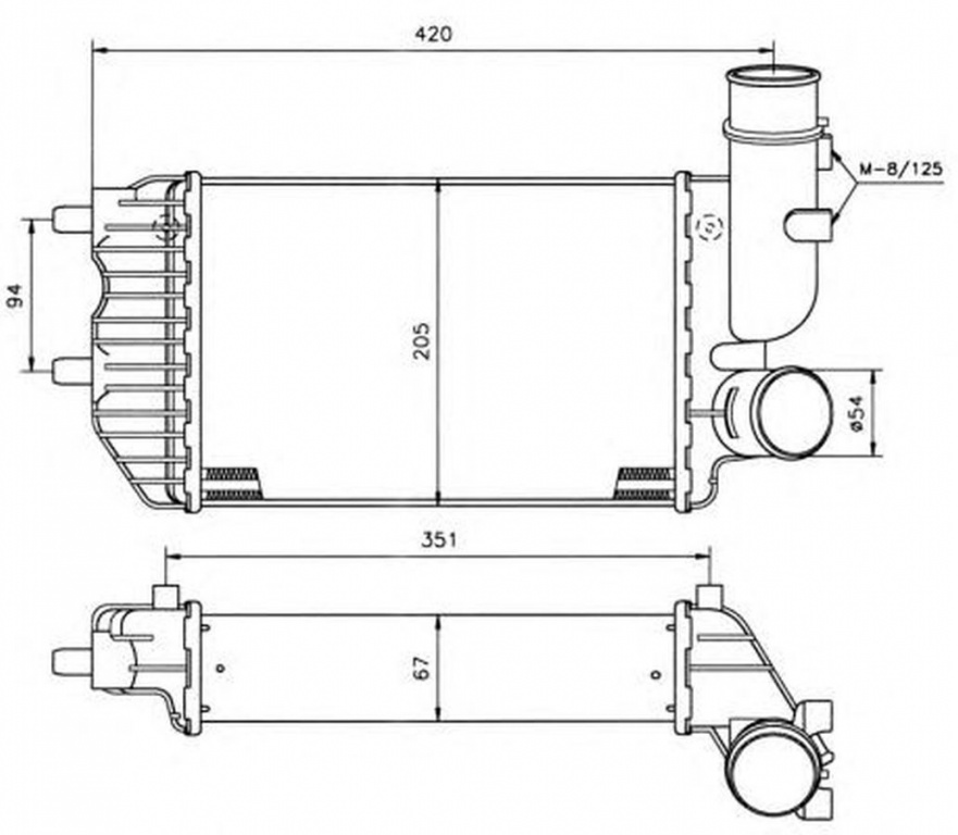 Intercooler CITROEN JUMPY caroserie BS BT BY BZ NRF 30066A