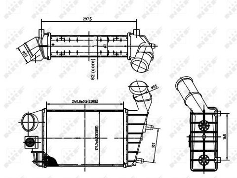 Intercooler compresor 30142A NRF pentru Alfa romeo 147 Alfa romeo Gt