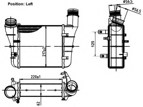 Intercooler compresor 30251 NRF pentru Audi A4 Seat Exeo
