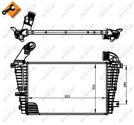 Intercooler compresor 30302 NRF pentru Opel Astra