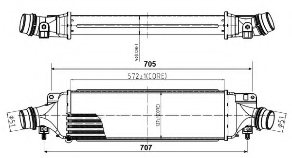 Intercooler compresor 30780 NRF pentru Opel Corsa