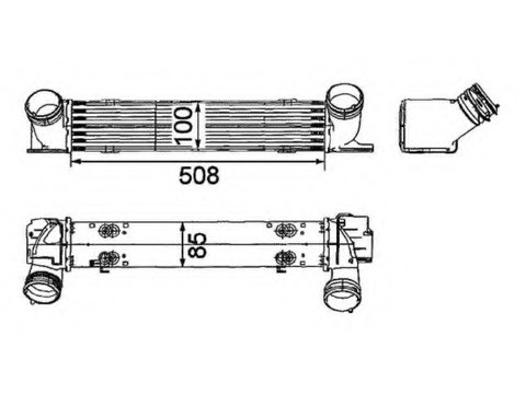 Intercooler compresor 30797 NRF pentru Bmw Seria 3 Bmw Seria 1 Bmw X1