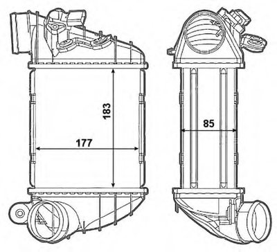Intercooler compresor 30799 NRF pentru Audi Tt