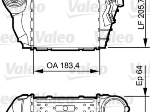 Intercooler, compresor (817557 VALEO) AUDI,SEAT,SKODA,VW