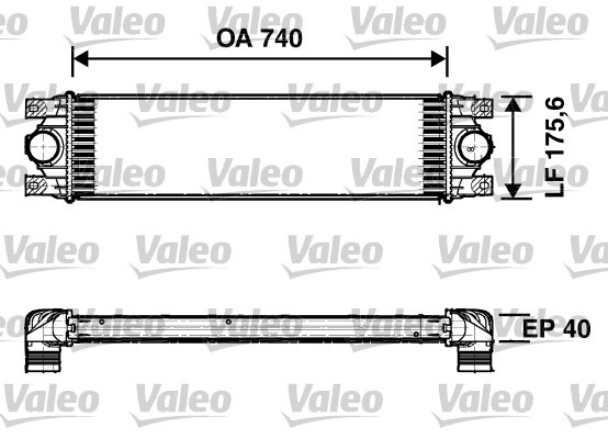 Intercooler, compresor (817637 VALEO) OPEL,RENAULT,VAUXHALL