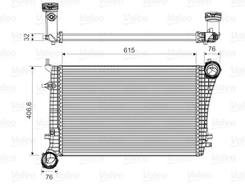 Intercooler compresor 818675 VALEO pentru Audi A3 Vw Golf Vw Rabbit Vw Touran Vw Caddy Seat Altea Skoda Octavia Seat Toledo Vw Passat Vw Jetta Vw Vento Seat Leon Vw Eos Vw Bora Skoda Superb