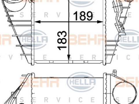 Intercooler, compresor (8ML376700704 HELLA) AUDI,SEAT,SKODA,VW