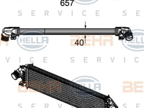 Intercooler, compresor (8ML376746471 HELLA) FORD,FORD AUSTRALIA