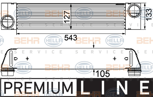 Intercooler, compresor (8ML376746501 HELLA) BMW