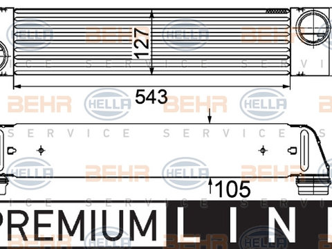 Intercooler, compresor (8ML376746501 HELLA) BMW