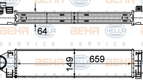 Intercooler, compresor (8ML376988194 HEL