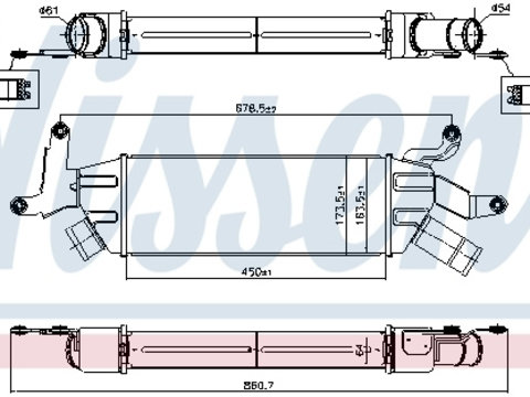 Intercooler compresor 96086 NISSENS pentru Mitsubishi Outlander