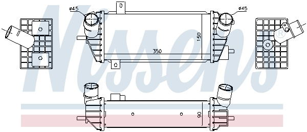 Intercooler compresor 961493 NISSENS pentru Hyundai Tucson Kia Sportage