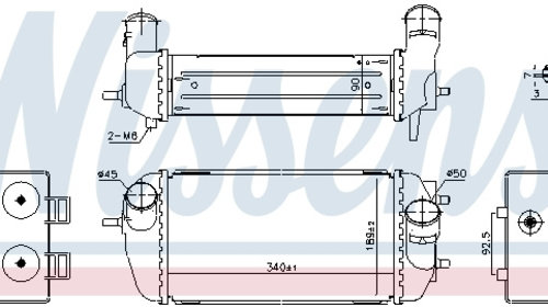 Intercooler compresor 961495 NISSENS pen