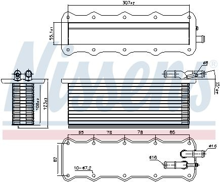 Intercooler compresor 96318 NISSENS pentru Seat Leon Vw Golf Vw Polo Vw Jetta Vw Vento Skoda Octavia Audi A3 Seat Ibiza Vw Passat Skoda Fabia Vw Beetle Vw Novo Skoda Superb Vw Touran Vw Tiguan Vw Caddy Skoda Rapid Vw Sharan