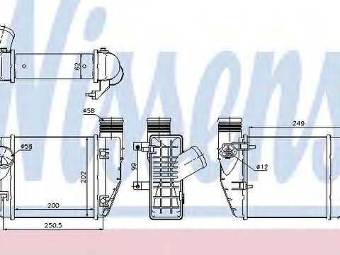 Intercooler compresor 96544 NISSENS pentru Audi A6