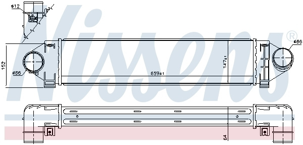 Intercooler compresor ~ 96561 ~ NISSENS ~ pentru F