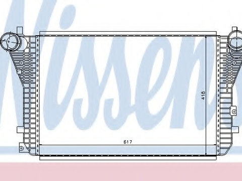 Intercooler compresor 96568 NISSENS pentru Seat Leon Skoda Octavia Vw Jetta Vw Vento Skoda Superb Skoda Yeti Audi Tt Skoda Laura Vw Golf Vw Touran Vw Eos Vw Caddy Vw Beetle Vw Novo Audi A3 Seat Altea