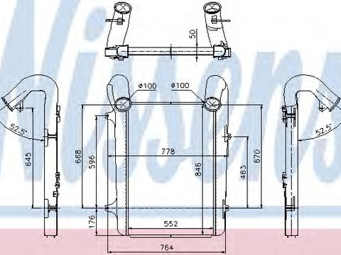 Intercooler compresor 97059 NISSENS