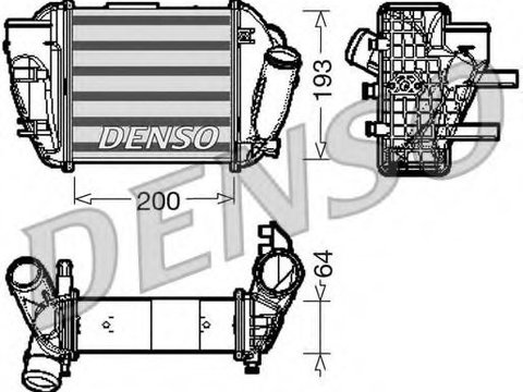 Intercooler, compresor AUDI A4 (8E2, B6) (2000 - 2004) DENSO DIT02005 piesa NOUA