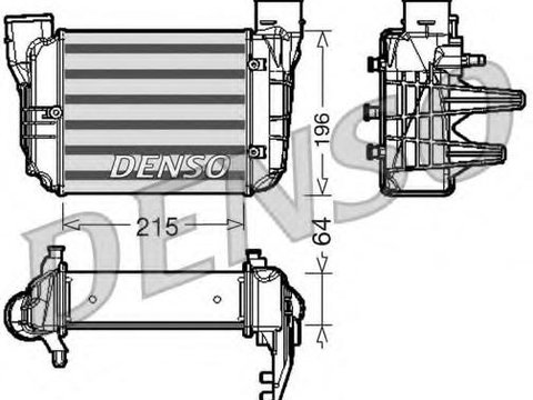Intercooler, compresor AUDI A4 (8E2, B6), AUDI A4 Avant (8E5, B6), AUDI A4 Cabriolet (8H7, B6, 8HE, B7) - DENSO DIT02002