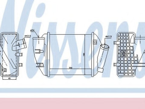 Intercooler, compresor AUDI A4 Avant (8E5, B6) (2001 - 2004) NISSENS 96708 piesa NOUA