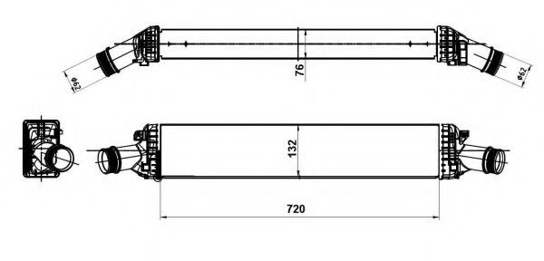 Intercooler, compresor AUDI A4 Avant (8K5, B8) (2007 - 2015) NRF 30189