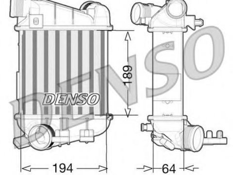 Intercooler, compresor AUDI A4 limuzina (8EC, B7), AUDI A4 Avant (8ED, B7) - DENSO DIT02027