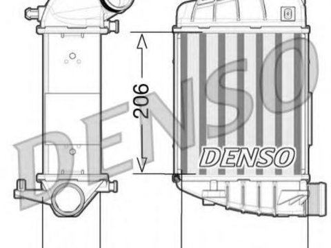 Intercooler, compresor AUDI A4 limuzina (8EC, B7), AUDI A4 Avant (8ED, B7) - DENSO DIT02028