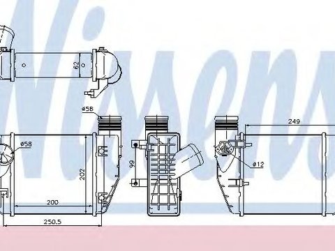 Intercooler, compresor AUDI A6 Avant (4F5, C6) (2005 - 2011) NISSENS 96544 piesa NOUA