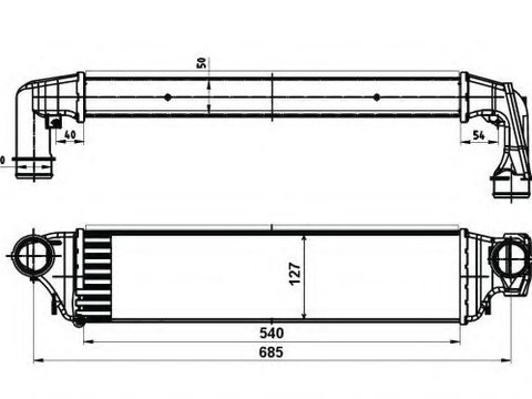 Intercooler, compresor BMW Seria 3 (E46) (1998 - 2005) NRF 30119A piesa NOUA