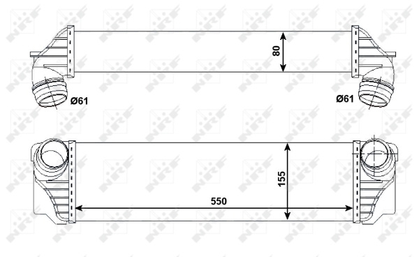 Intercooler compresor # Bmw Seria 7 3.0 7 limuzina [f01; f02; f03; f04] 730 d xdrive motorina 258cp/190kw N57 D30 A 2011 2012 2013 2014 2015 # 30523 # NRF