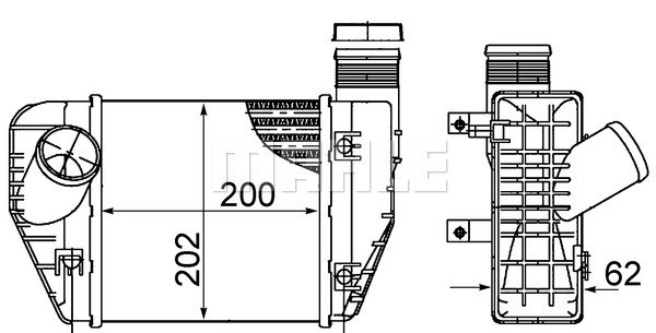 Intercooler compresor CI423000S MAHLE pentru Audi 