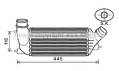 Intercooler compresor # CitroEn Dispatch 2.0 citroen jumpy hdi 165 motorina 163cp/120kw RHH (DW10CTED4) 2010 2011 2012 2013 2014 2015 2016 2017 2018 2019 2020 2021 2022 2023 2024 2025 # CNA4270 # AVA QUALITY COOLING