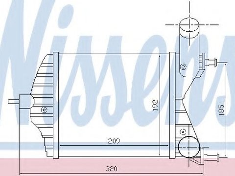 Intercooler, compresor FIAT IDEA (350) (2003 - 2016) NISSENS 96703 piesa NOUA