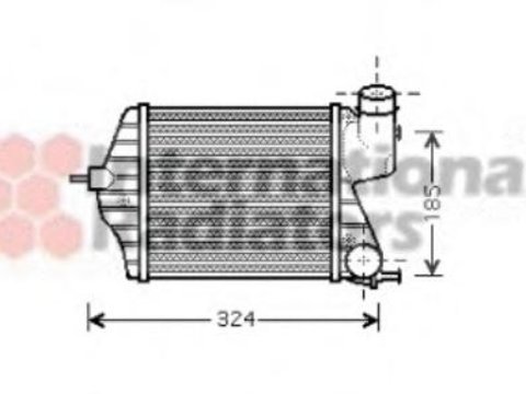 Intercooler, compresor FIAT IDEA, LANCIA MUSA (350) - VAN WEZEL 17004309